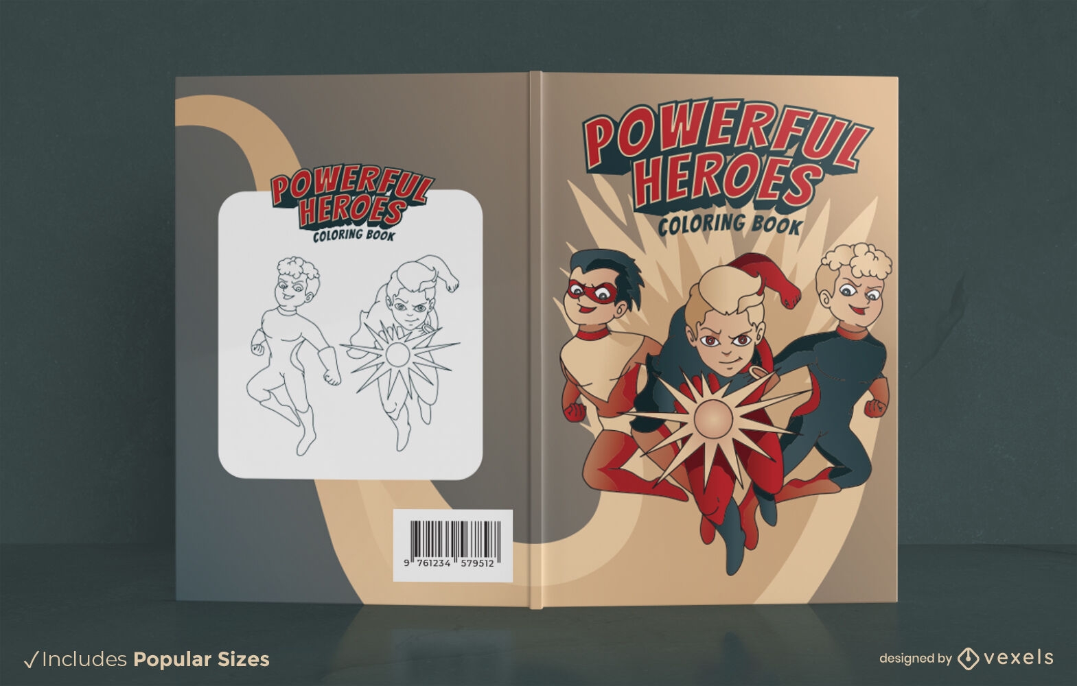 Design de capa de livro de super-heróis
