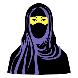 Qatari Woman Wearing Traditional Hijab PNG & SVG Design For T-Shirts