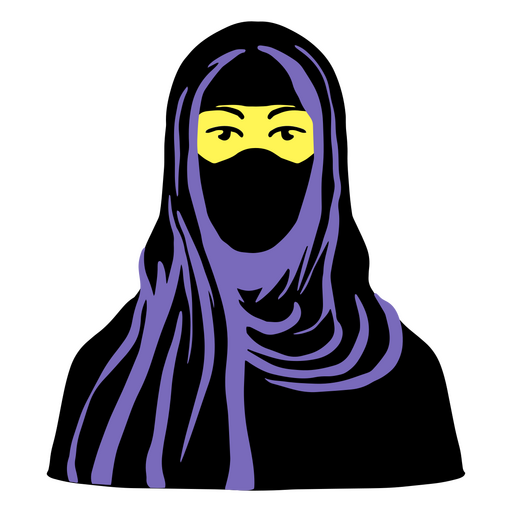 Mulher do Catar vestindo hijab tradicional Desenho PNG
