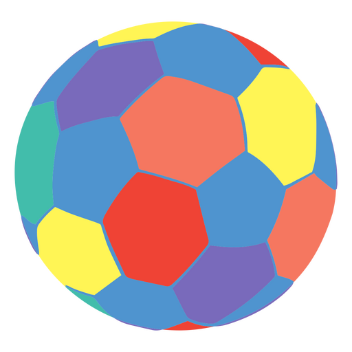 Balón de fútbol multicolor en Qatar Diseño PNG