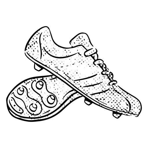 Skizze der Fußballschuhe PNG-Design