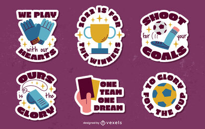 Conjunto de adesivos da copa do mundo de futebol
