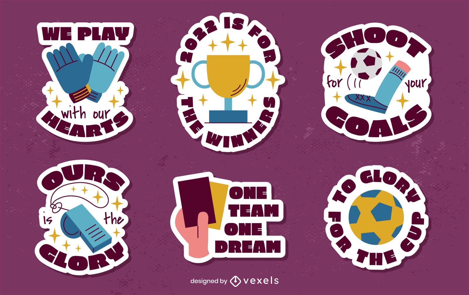 Soccer world cup sticker set