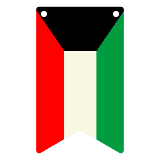 National flag of Kuwait PNG Design