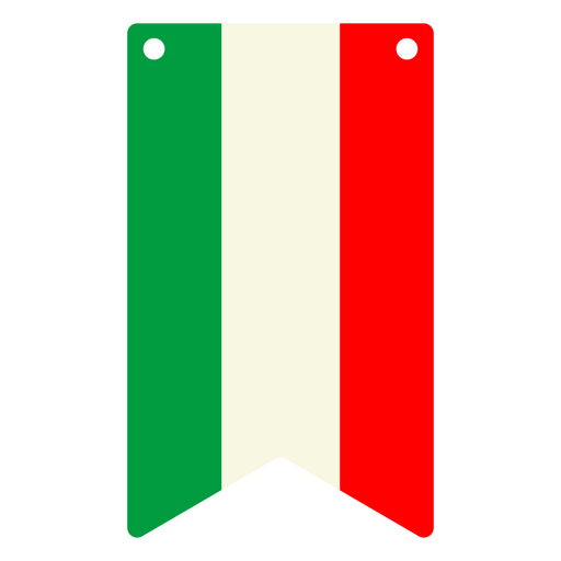 Bandera vertical de Italia Diseño PNG