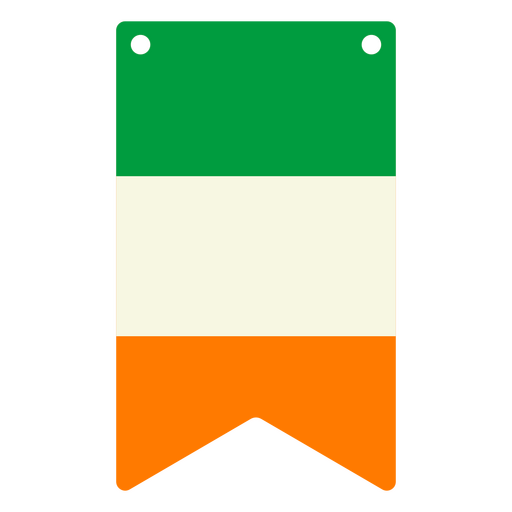 Bandeira horizontal da Irlanda Desenho PNG