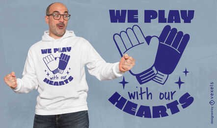 Fußballsporthandschuhe T-Shirt-Design