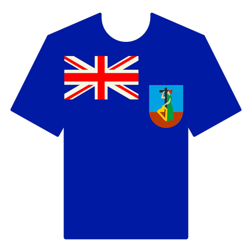 Camiseta de fútbol Montserrat Diseño PNG