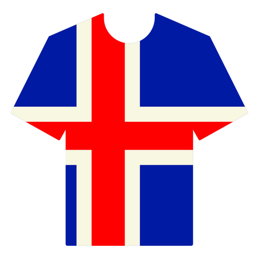 Camiseta de fútbol de Islandia Diseño PNG