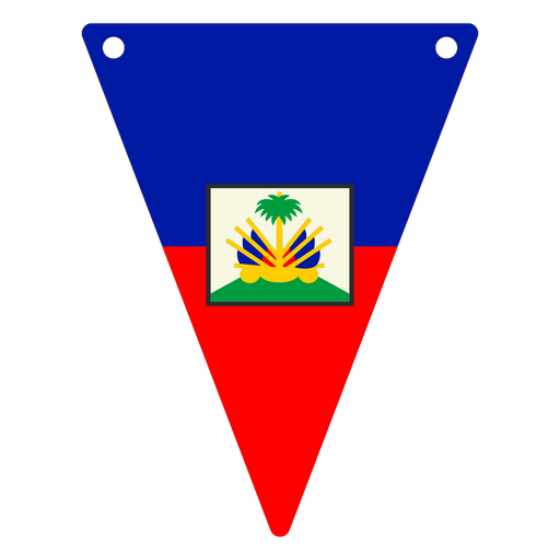 Bandera triangular de Haití Diseño PNG