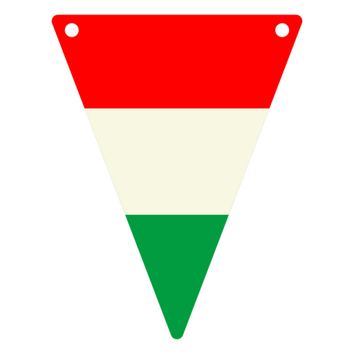 Bandera triangular de Hungr?a Diseño PNG