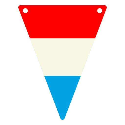 Triangular flag of Luxembourg PNG Design