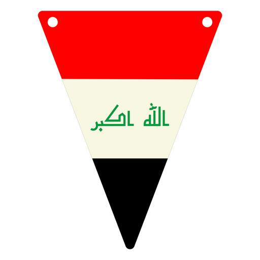 Bandera triangular de Irak Diseño PNG