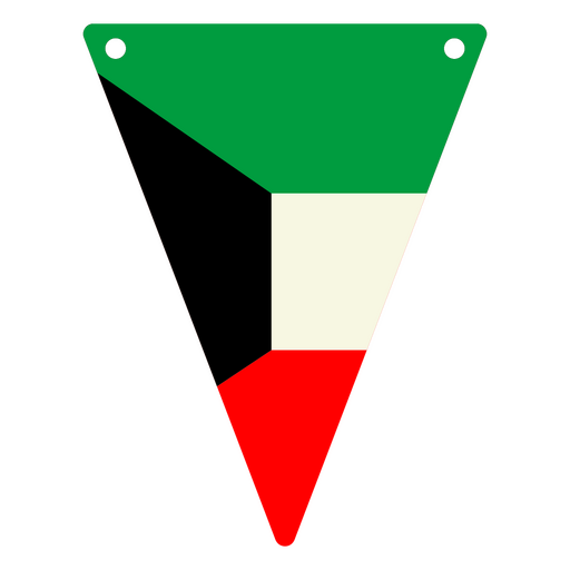 Triangular flag of Kuwait PNG Design