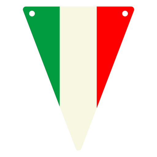 Bandeira triangular da Itália Desenho PNG