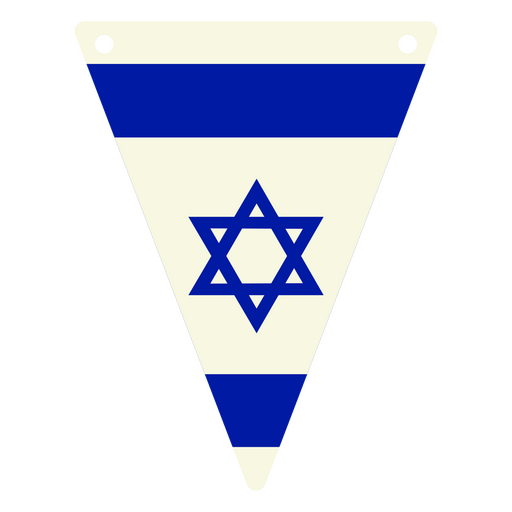 Triangular flag of Israel PNG Design