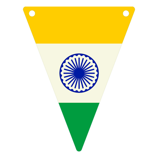 Bandera triangular de la India Diseño PNG