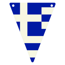 Triangular flag of Greece PNG Design