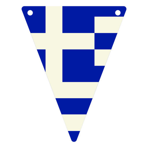 Bandera triangular de Grecia Diseño PNG