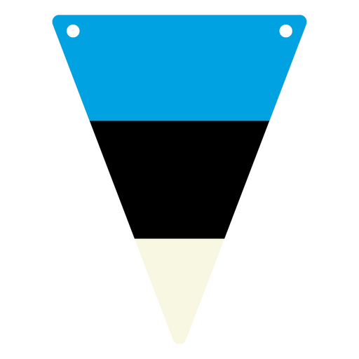 Triangular flag of Estonia PNG Design
