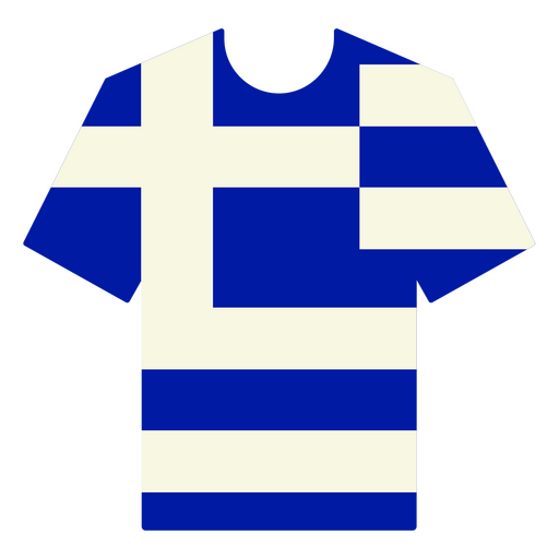 camisa de futebol da Grécia Desenho PNG