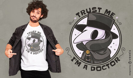 Cartoon plague mask funny t-shirt design