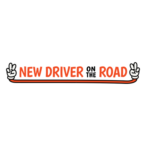 New driver on the road PNG Design