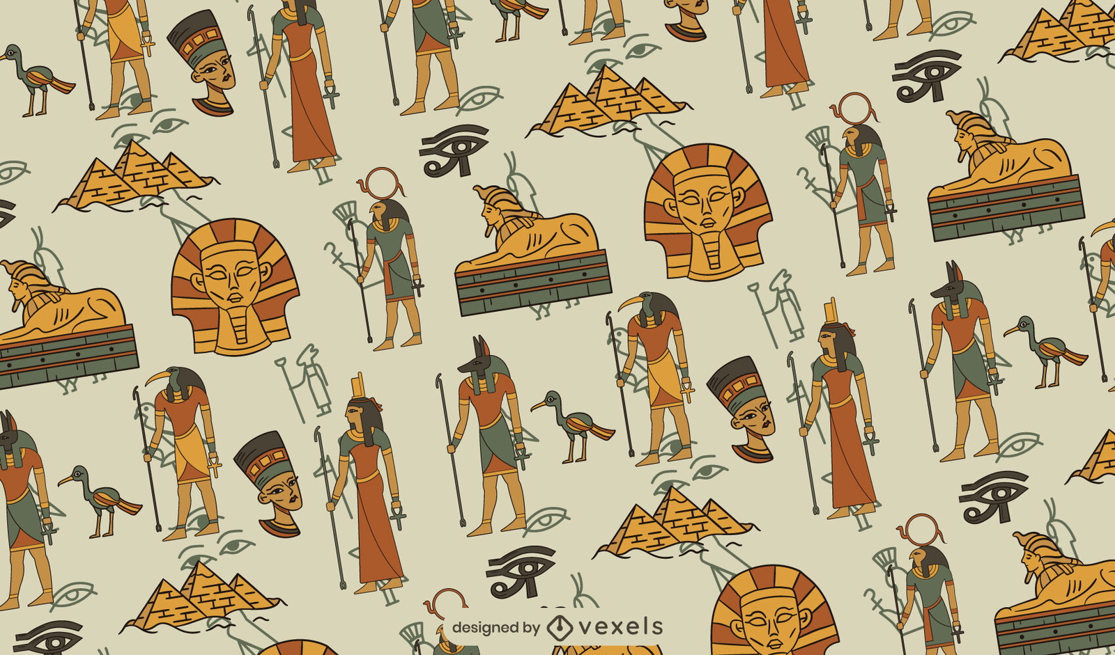 Diseño del patrón de la cultura del antiguo egipto