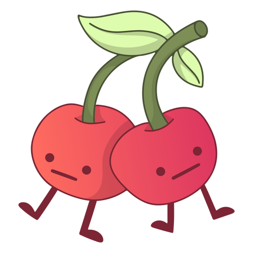 Cherries characters cartoon  PNG Design