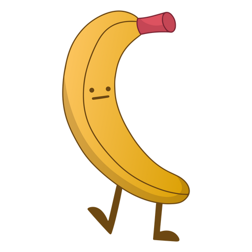 Bananen-Charakter-Cartoon PNG-Design