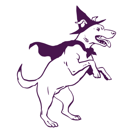 Dog wearing wizard costume PNG Design