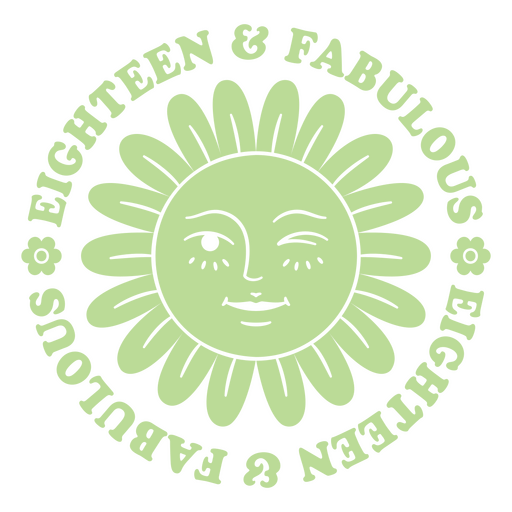 Achtzehn & fabelhaft PNG-Design