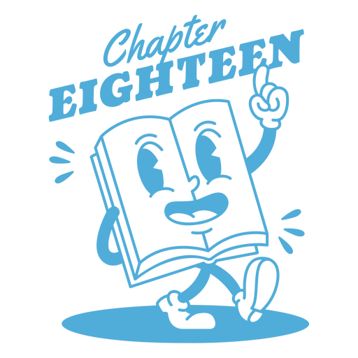 Chapter eighteen cartoon PNG Design
