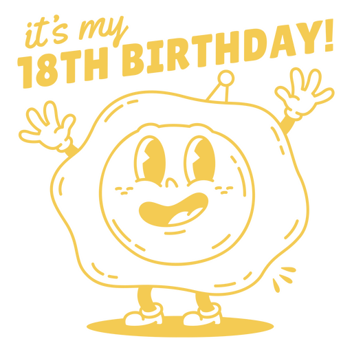 Es ist mein 18. Geburtstag PNG-Design