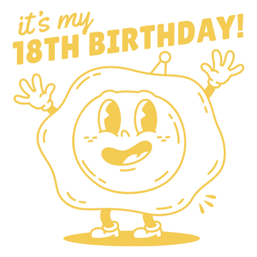 es mi 18 cumpleaños Diseño PNG