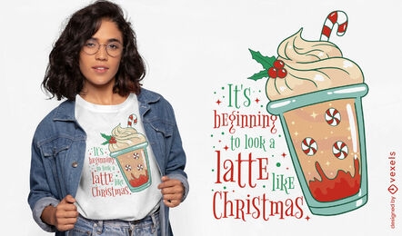 Weihnachts-Latte-T-Shirt-Design