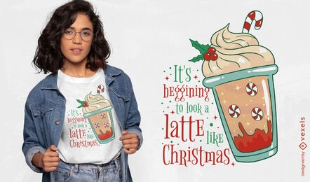 Christmas latte t-shirt design