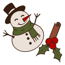 Design PNG E SVG De Boneco De Neve De Natal Sorrindo Semi Plano Para  Camisetas