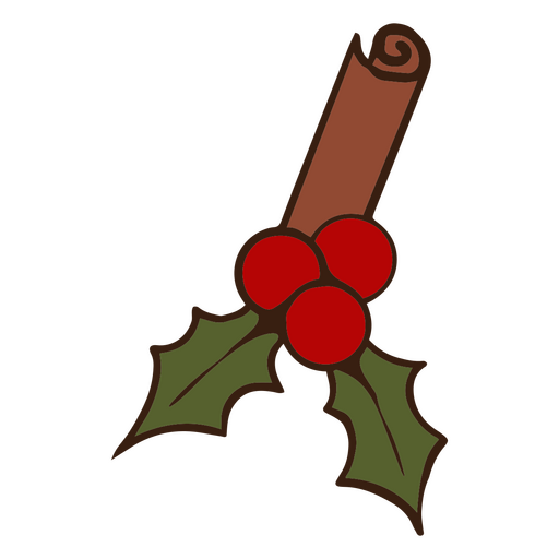 Adorno navideño de canela Diseño PNG