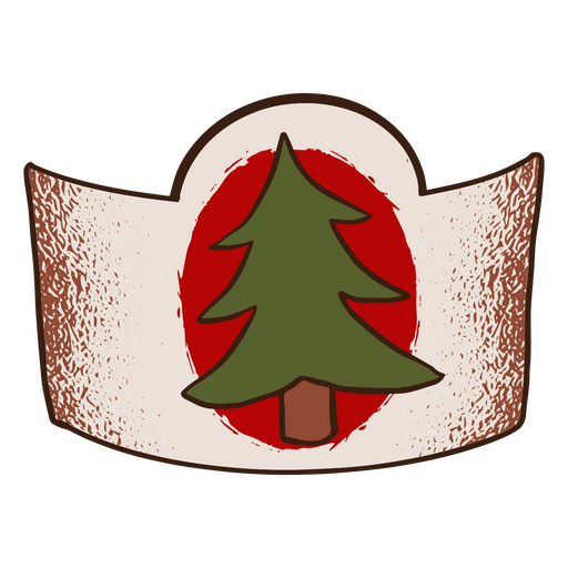 Christmas tree hat textured PNG Design