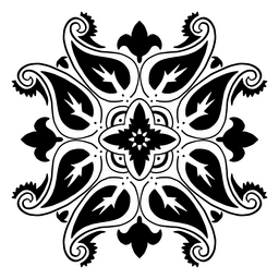 Dekor mit symmetrischen Mustern PNG-Design