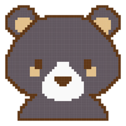 Pixel Art Bear  Pixel art, Pixel art design, Easy pixel art