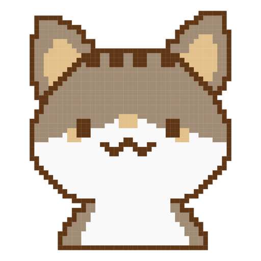 Süße Katze im Pixel-Art-Stil PNG-Design