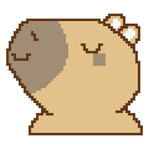 Niedliche Capybara im Pixel-Art-Stil PNG-Design