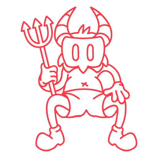 Desenho retrô de fantasia de diabo Desenho PNG