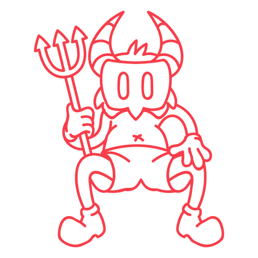 Devil costume retro cartoon PNG Design