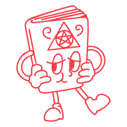 Zeichentrickbuch mit dunkler Magie PNG-Design