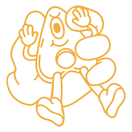 Dark magic stroke cartoon hand character PNG Design