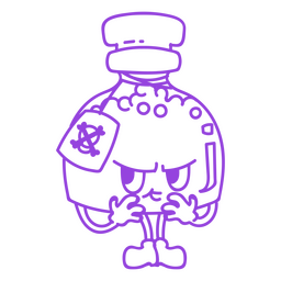 Veneno de desenho animado de golpe de magia negra Desenho PNG