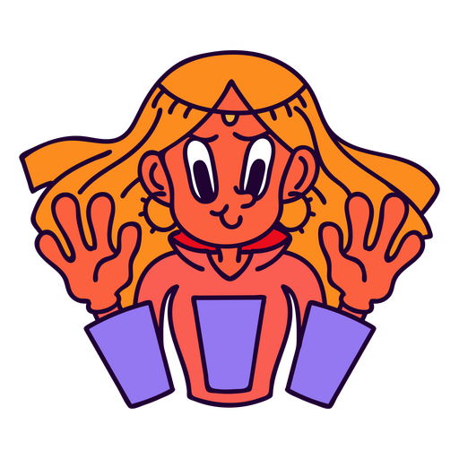 Princesa em estilo cartoon retrô Desenho PNG